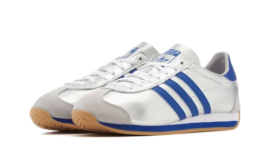 Adidas Country OG Matte Silver Bright Blue Cloud White - Sneak