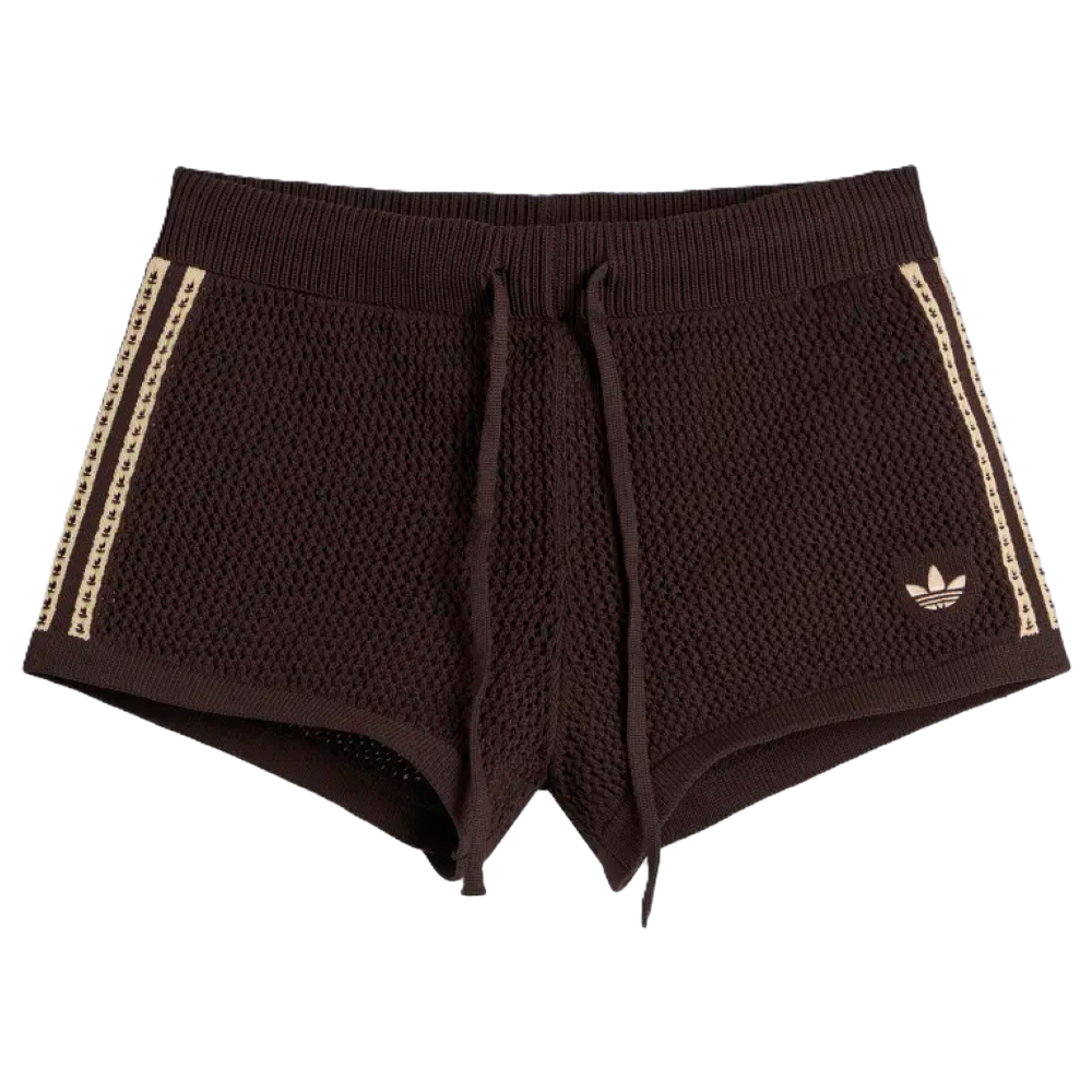 Adidas Crochet Shorts Aurora Coffee Magic Beige