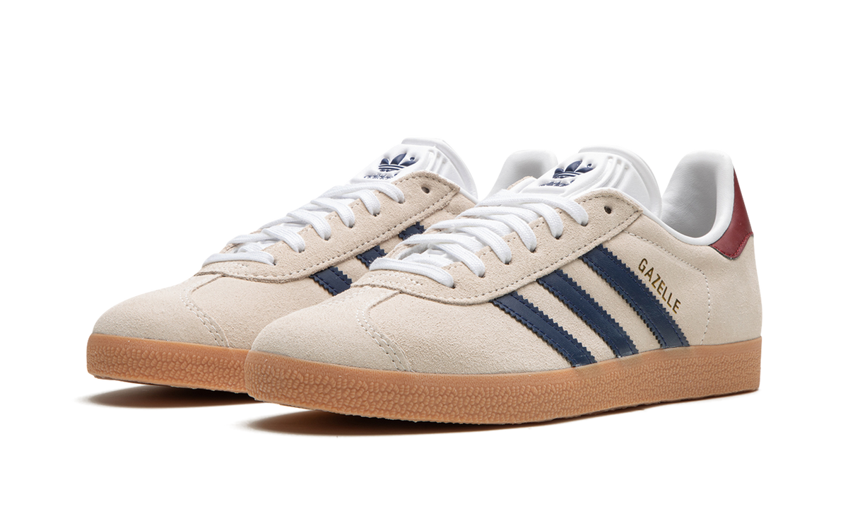 Adidas Gazelle Beige Dark Blue Collegiate Burgundy