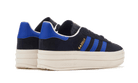 Adidas Gazelle Bold Core Black Lucid Blue, Core Black / Lucid Blue / Gold Metallic (HQ4408)