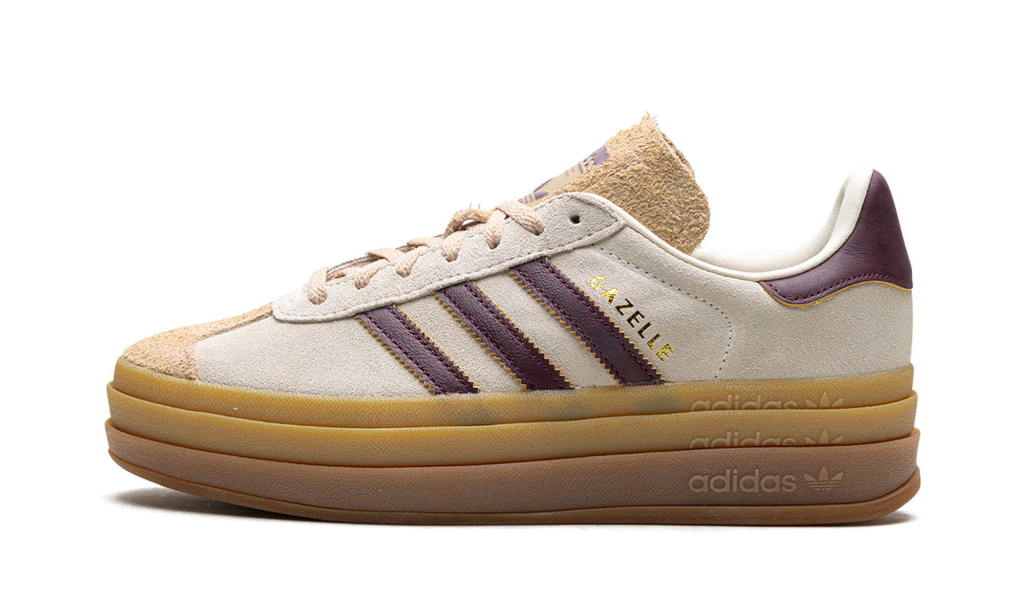 Adidas Gazelle Bold Cream White Maroon