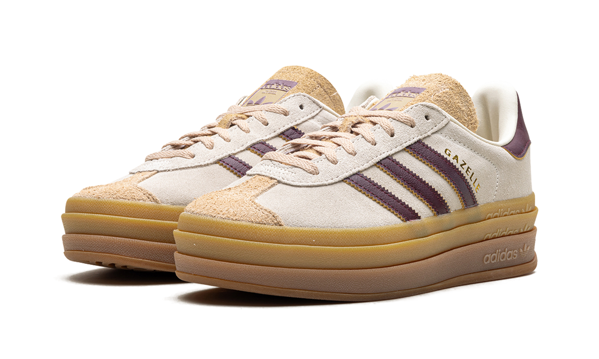 Adidas Gazelle Bold Cream White Maroon