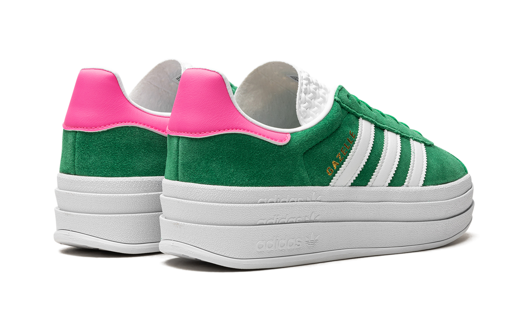 Adidas Gazelle Bold Green Lucid Pink