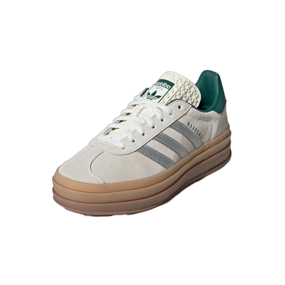 Adidas Gazelle Bold Off White Collegiate Green, Off White/Silver Metallic/Collegiate Green (JI0328)