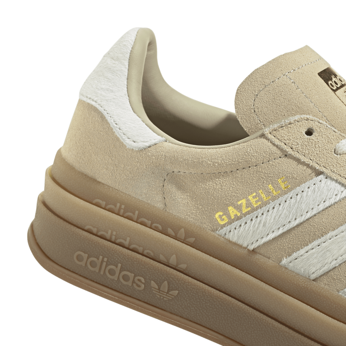 Adidas Gazelle Bold Stone Khaki Cream White