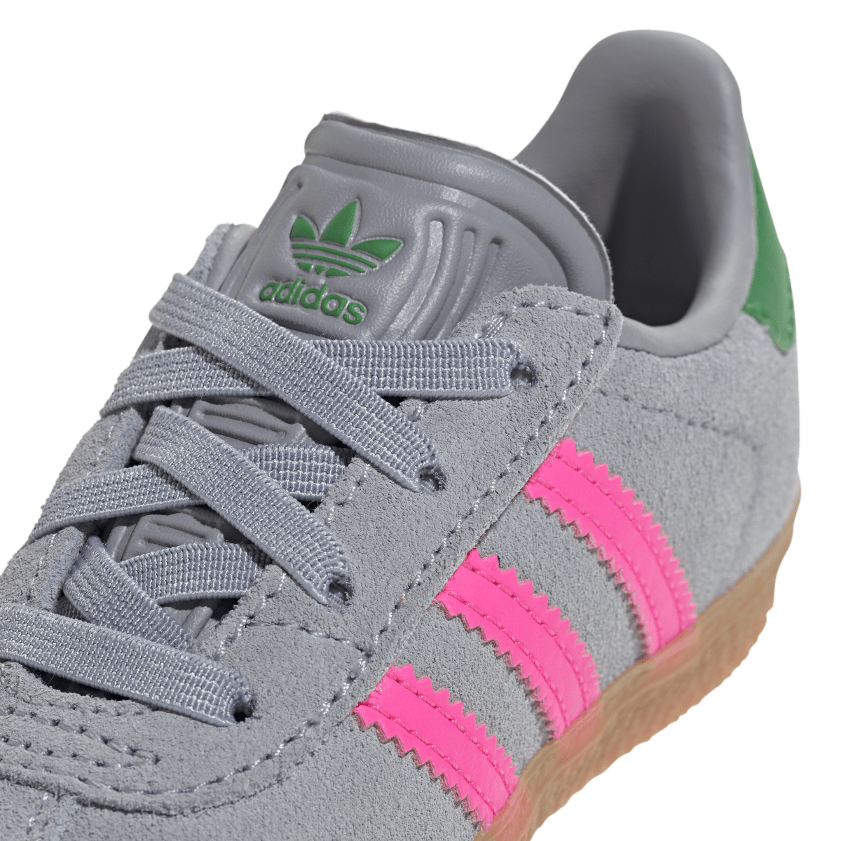 Adidas Gazelle Comfort Closure Halo Silver Lucid Pink Green (TD)