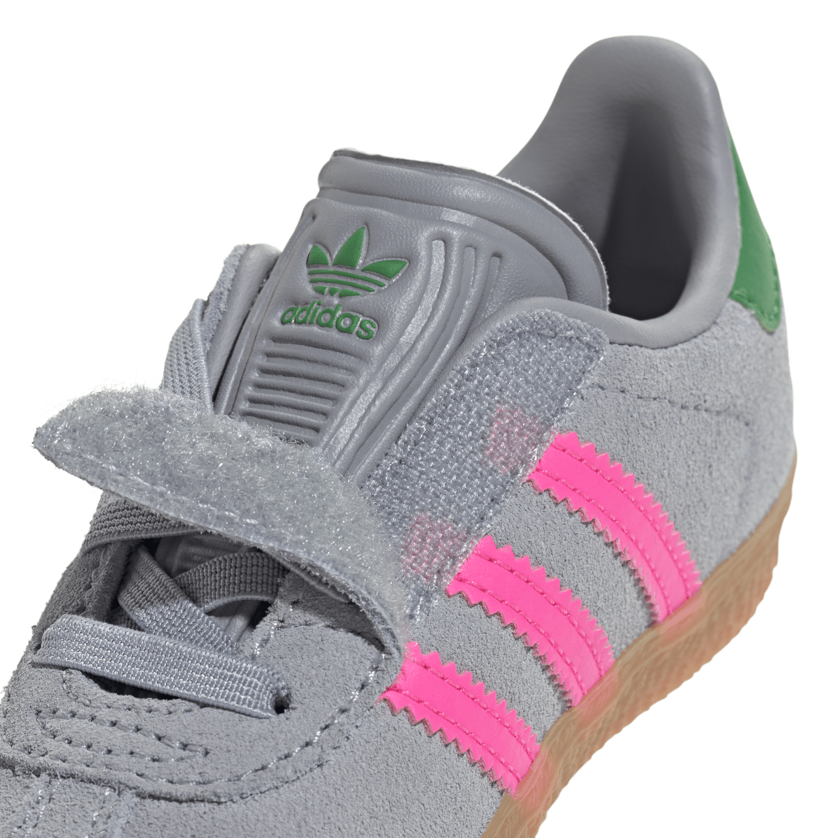 Adidas Gazelle Comfort Closure Halo Silver Lucid Pink Green (TD)