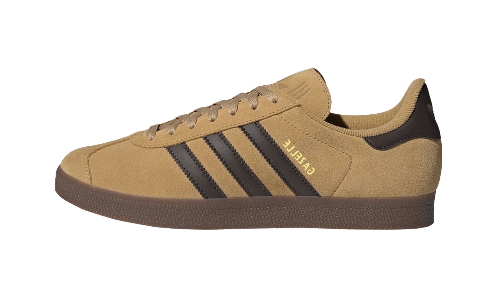 Adidas Gazelle Golden Beige Dark Brown Gold Metallic