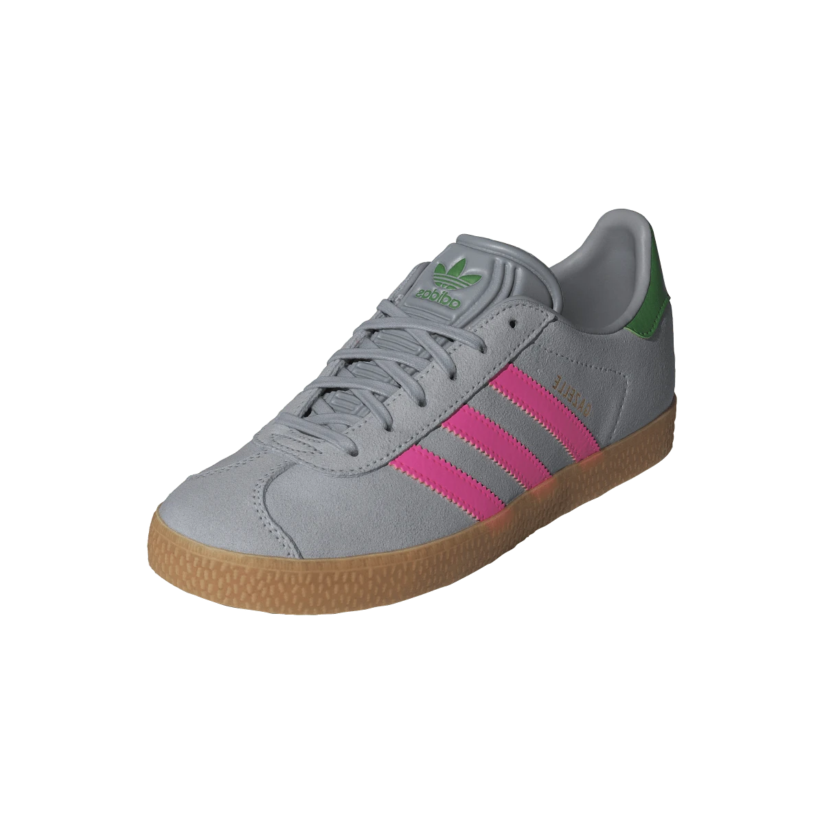 Adidas Gazelle Halo Silver Lucid Pink Green