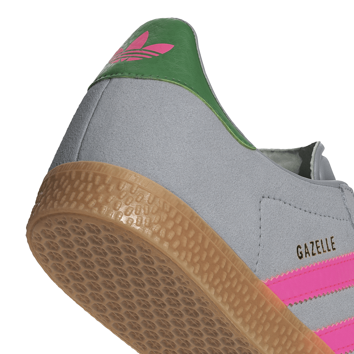 Adidas Gazelle Halo Silver Lucid Pink Green