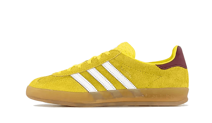 Adidas Gazelle Indoor Bright Yellow Collegiate Burgundy, Bright Yellow/Cloud White/Collegiate Burgundy (IE7003)