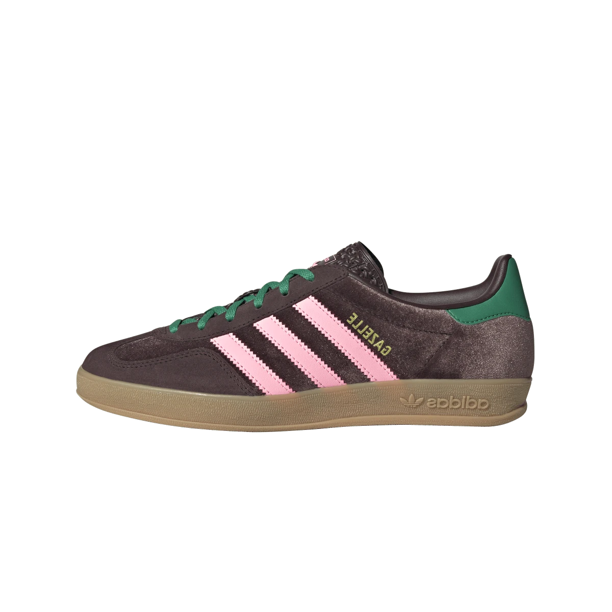 Adidas Gazelle Indoor Brown Velvet, Brown/Pink/Green (JI2714)
