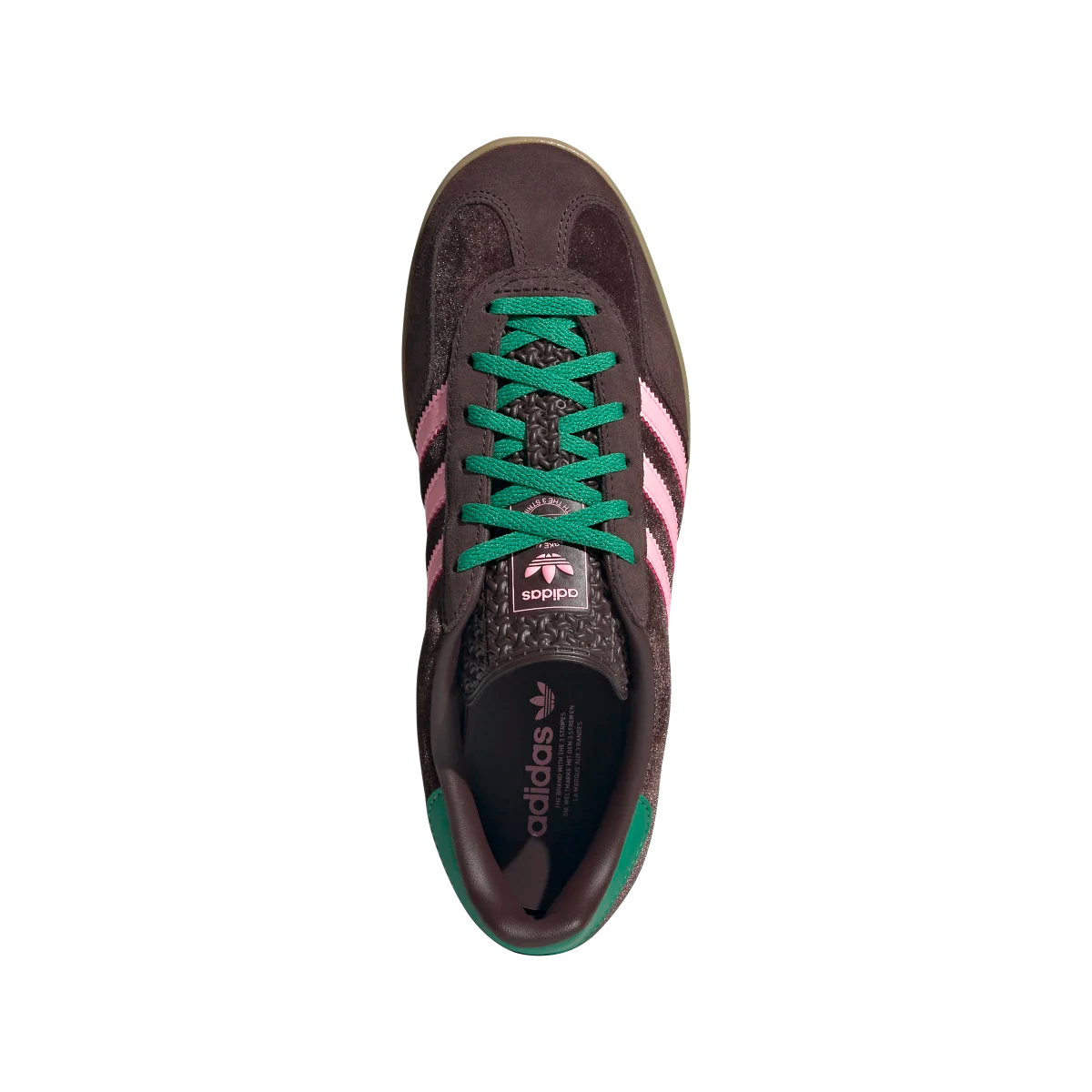 Adidas Gazelle Indoor Brown Velvet, Brown/Pink/Green (JI2714)