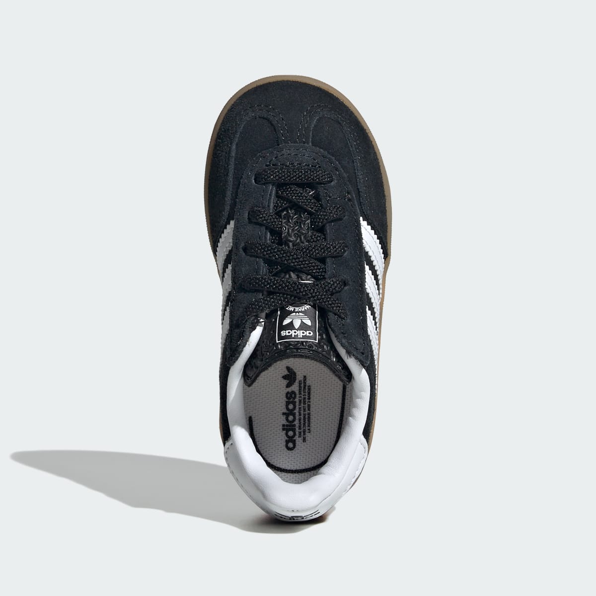 Adidas Gazelle Indoor Comfort Closure Black White Gum (TD)