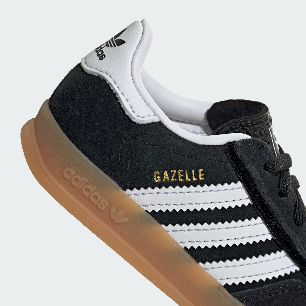 Adidas Gazelle Indoor Comfort Closure Black White Gum (TD)