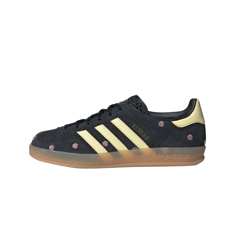 Adidas Gazelle Indoor Core Black Almost Yellow Floral, Core Black/Almost Yellow/Silver Dawn (IF4490)