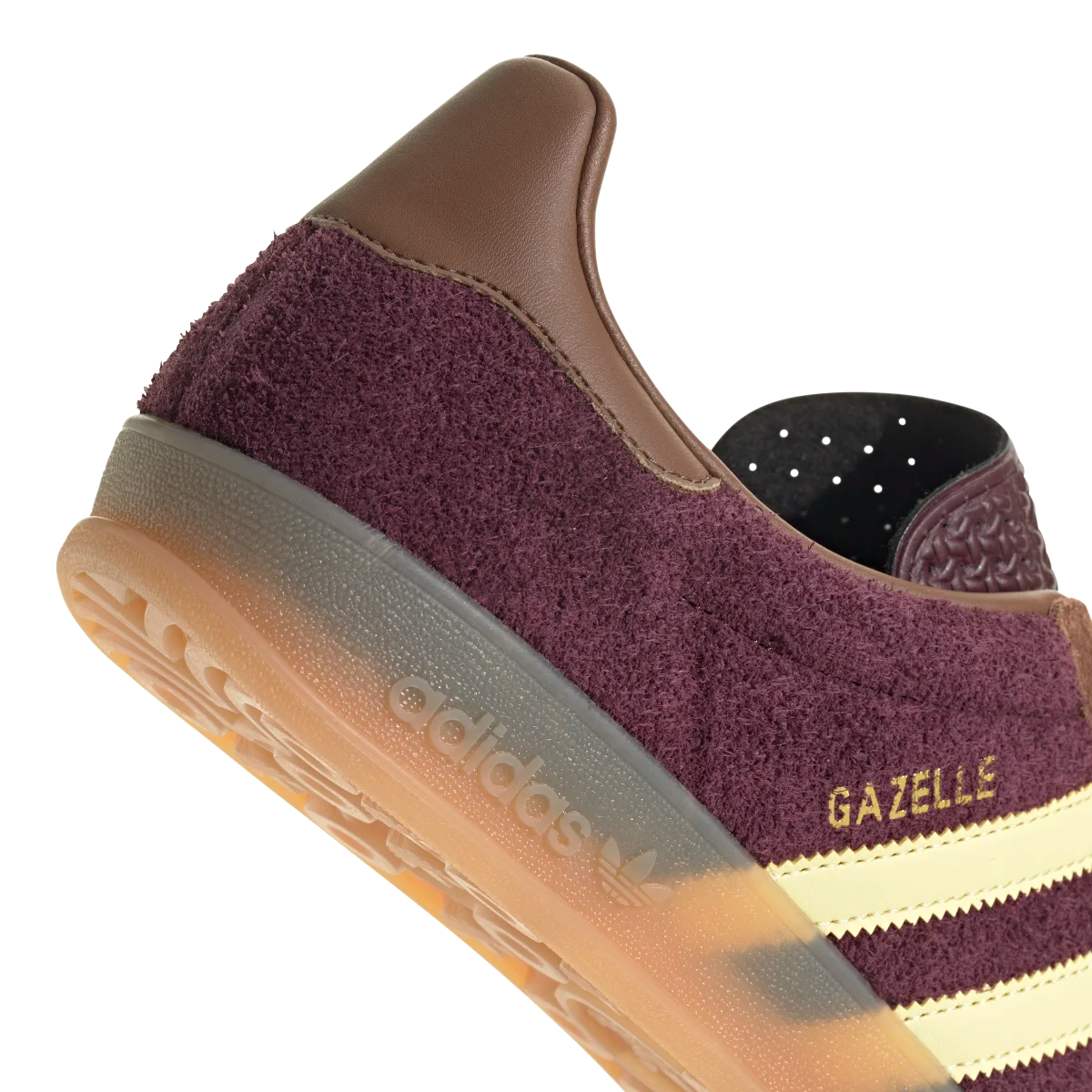 Adidas Gazelle Indoor Maroon Almost Yellow, Maroon/Almost Yellow/Preloved Brown (JI0324)