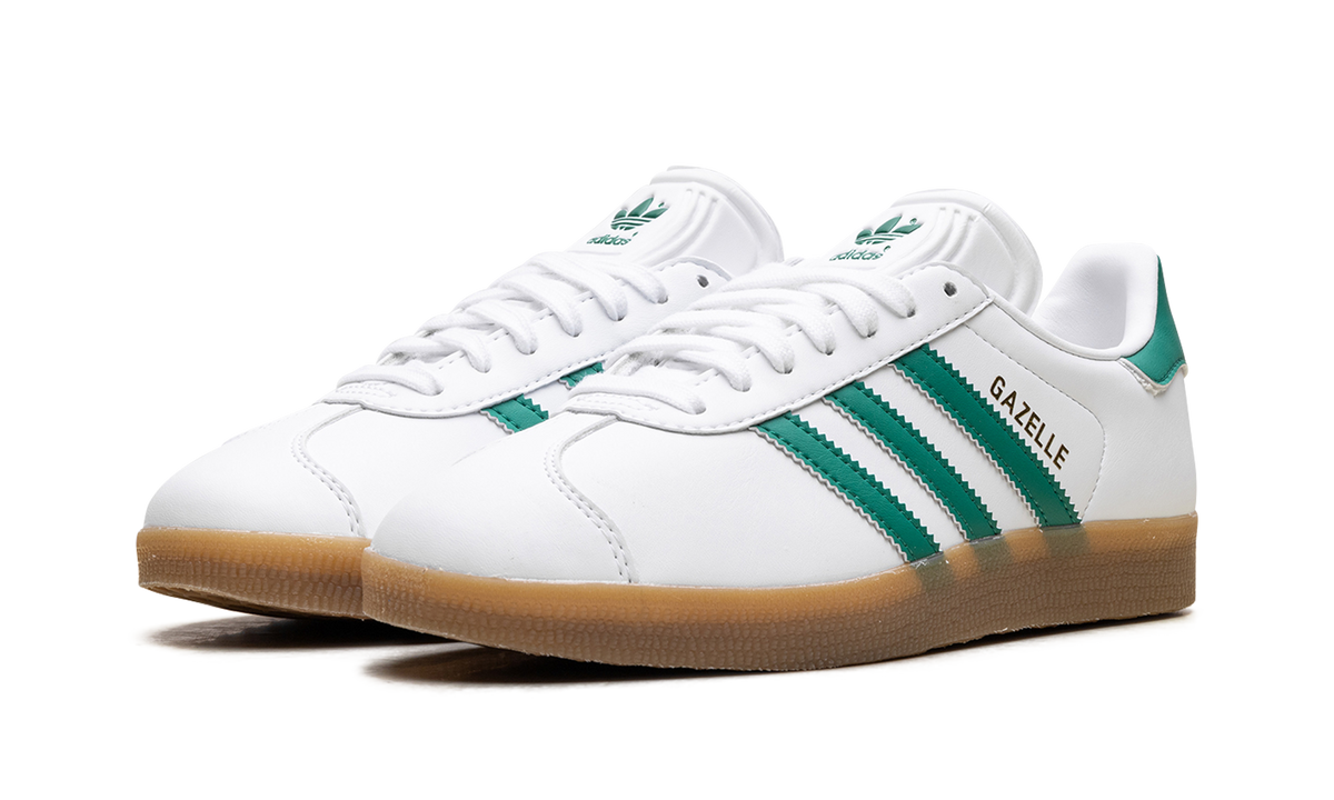 Adidas Gazelle White Bold Green Gum
