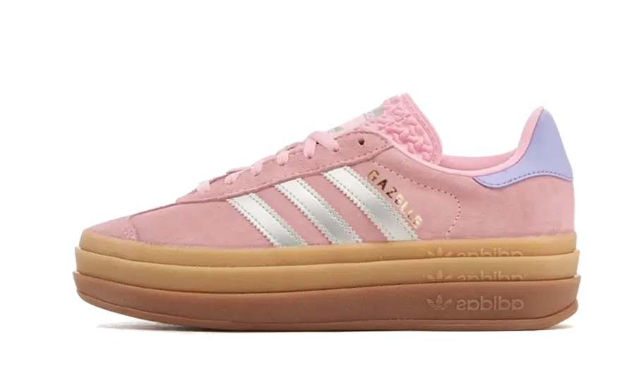 Adidas Gazelle Bold True Pink Gum (Kids), True Pink/Silver Metallic/Light Purple (JH5539)