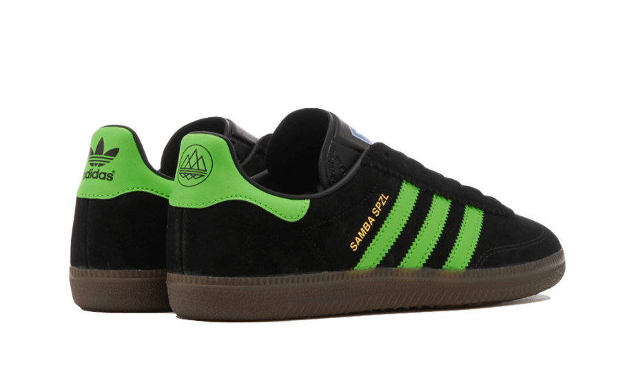 Adidas Samba Deco SPZL Black Lucid Lime, Core Black/Lucid Lime/Gum (IF5738)