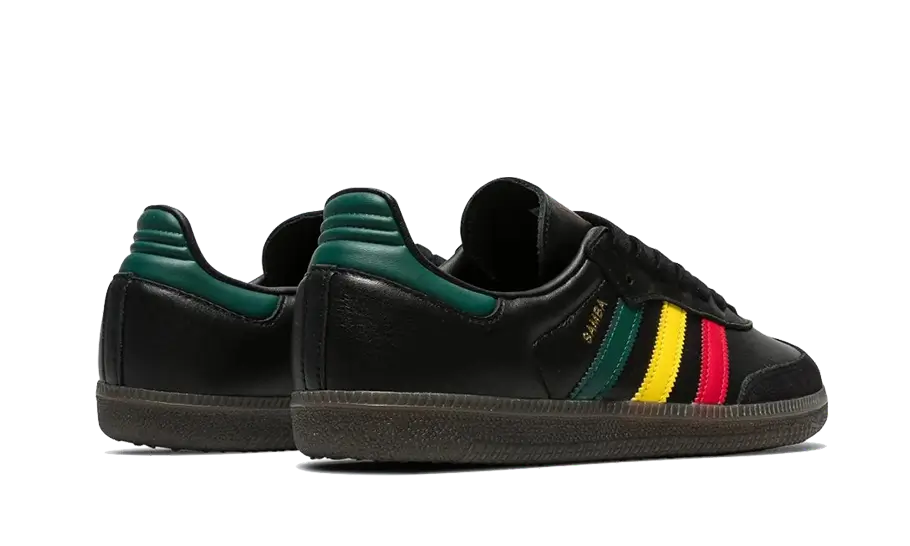 Adidas Samba OG Black Rasta, Core Black/Yellow/Collegiate Green (IH3119)