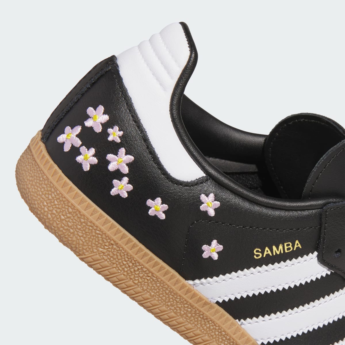 Adidas Samba OG Black White Gum Floral Embroidery
