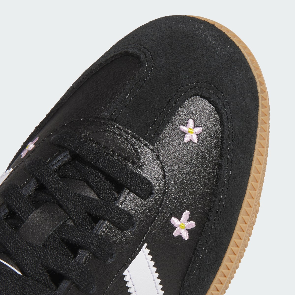 Adidas Samba OG Black White Gum Floral Embroidery