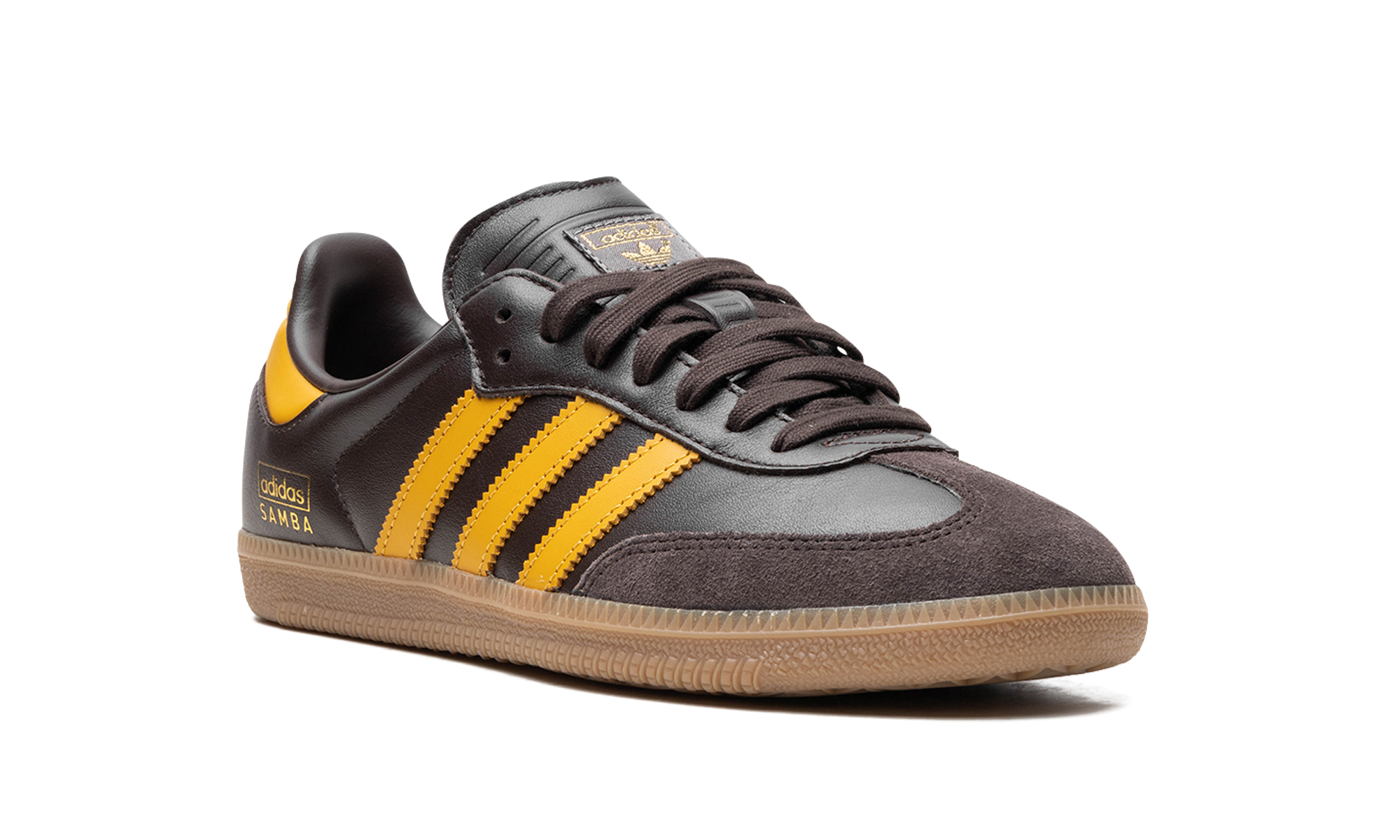 Adidas Samba OG Dark Brown Preloved Yellow