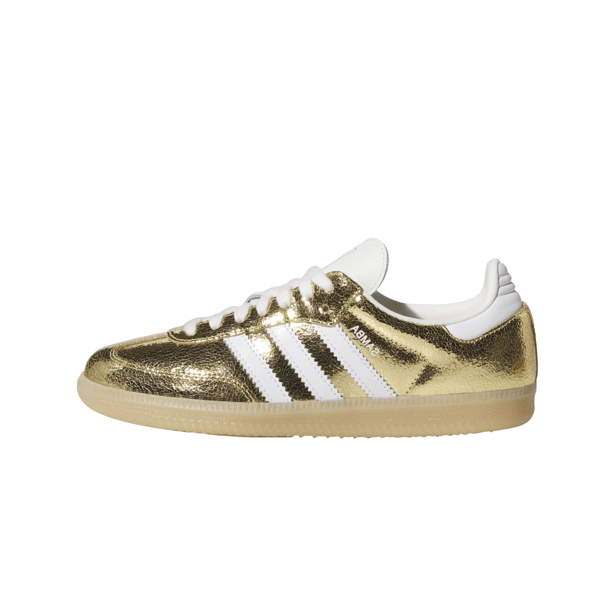 Adidas Samba OG Gold Metallic Cracked Leather