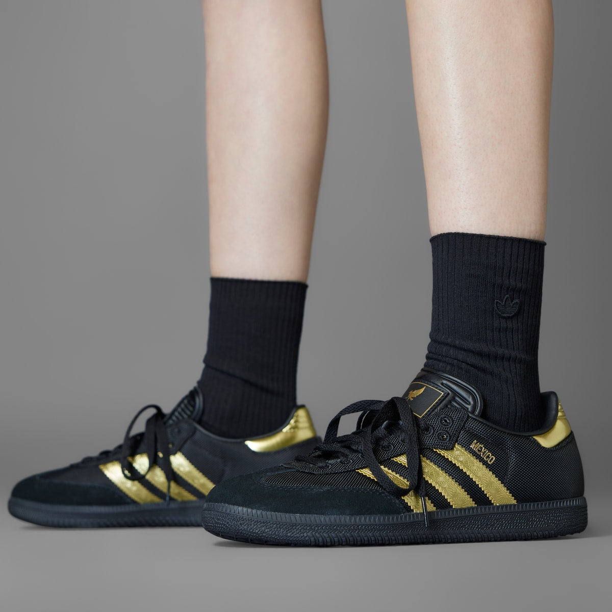 Adidas Samba OG Mexico Black Gold Metallic