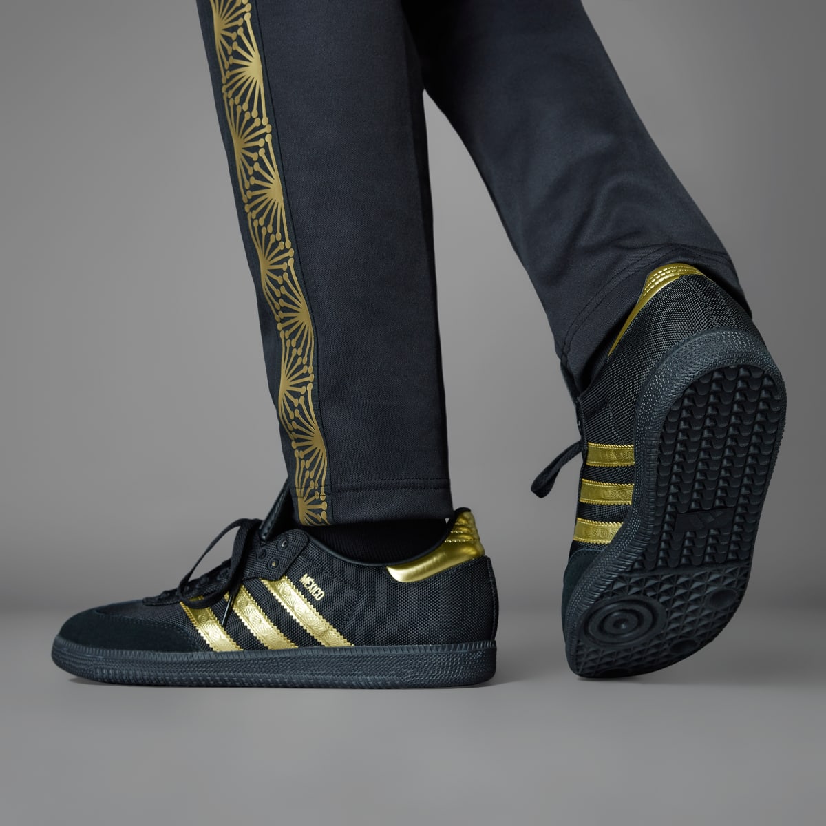 Adidas Samba OG Mexico Black Gold Metallic