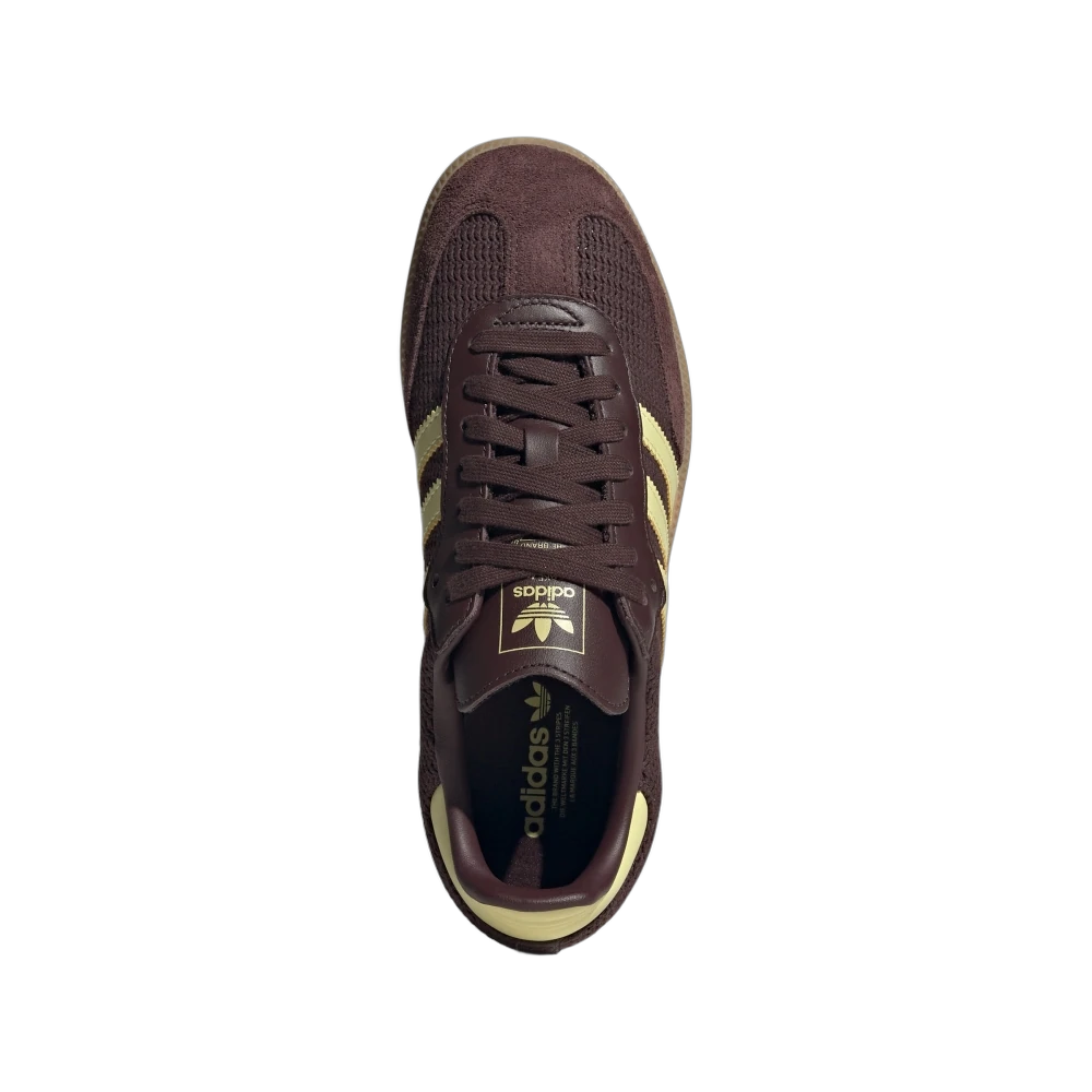 Adidas Samba OG Shadow Brown Powder Yellow, Shadow Brown/Powder Yellow/Gum 3 (JR8167)