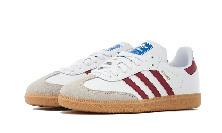 Adidas Samba OG White Burgundy Gum, Cloud White/Burgundy/Gum (IF3813)