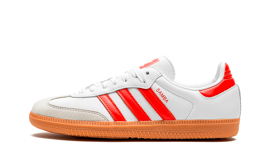 Adidas Samba OG White Solar Red Gum, Cloud White/Solar Red/Off White (IF6513)