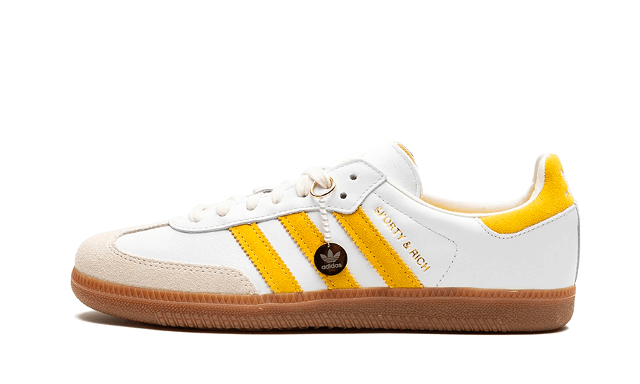 Adidas Samba Sporty & Rich White Bold Gold, Cloud White/Bold Gold/Cream White (IF5661)