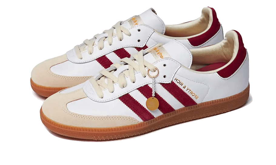 Adidas Samba Sporty & Rich White Collegiate Burgundy, Cloud White/Collegiate Burgundy/Cream White (IF5660)