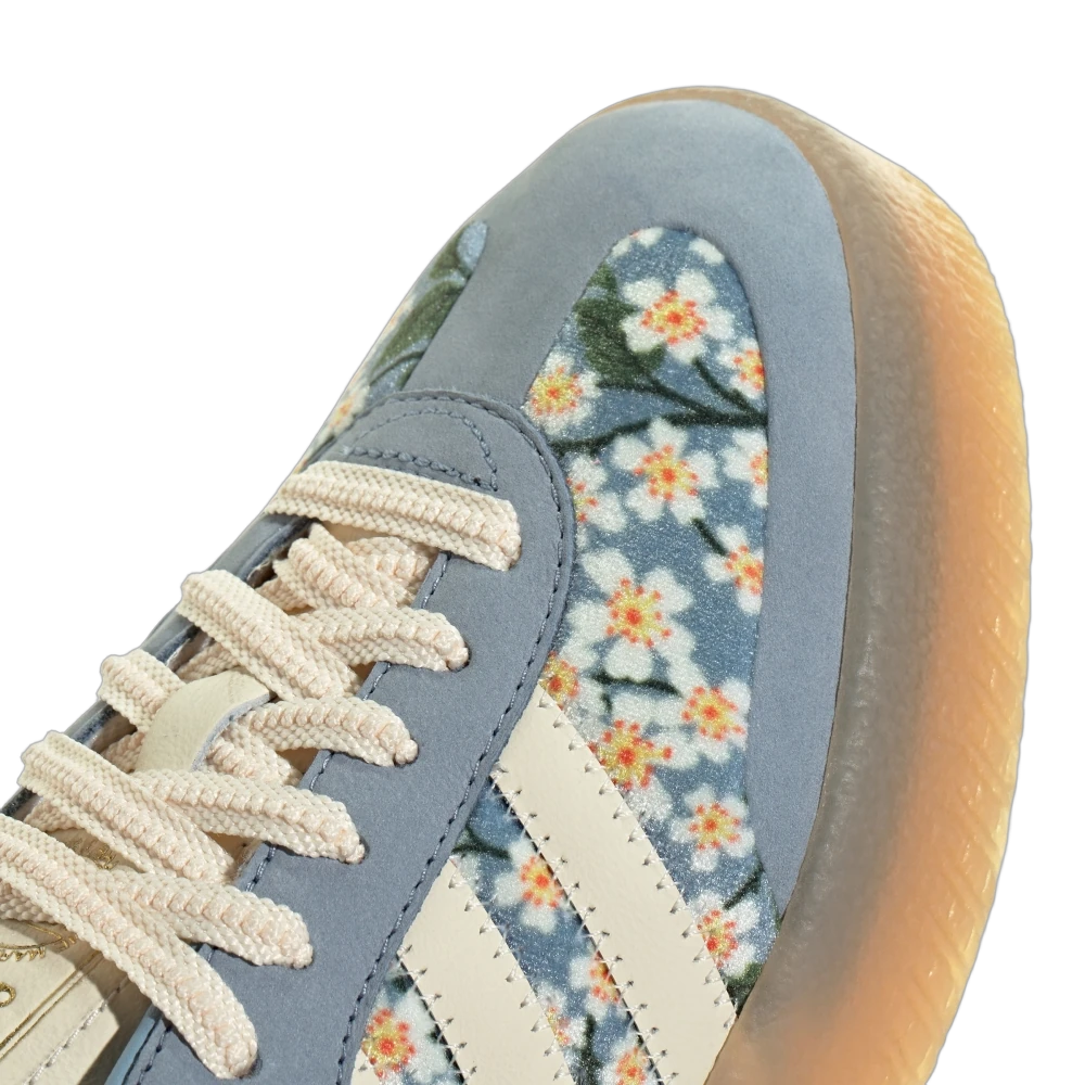 Adidas Sambae Liberty London Floral Embroidery Blue Cream White - Sneak