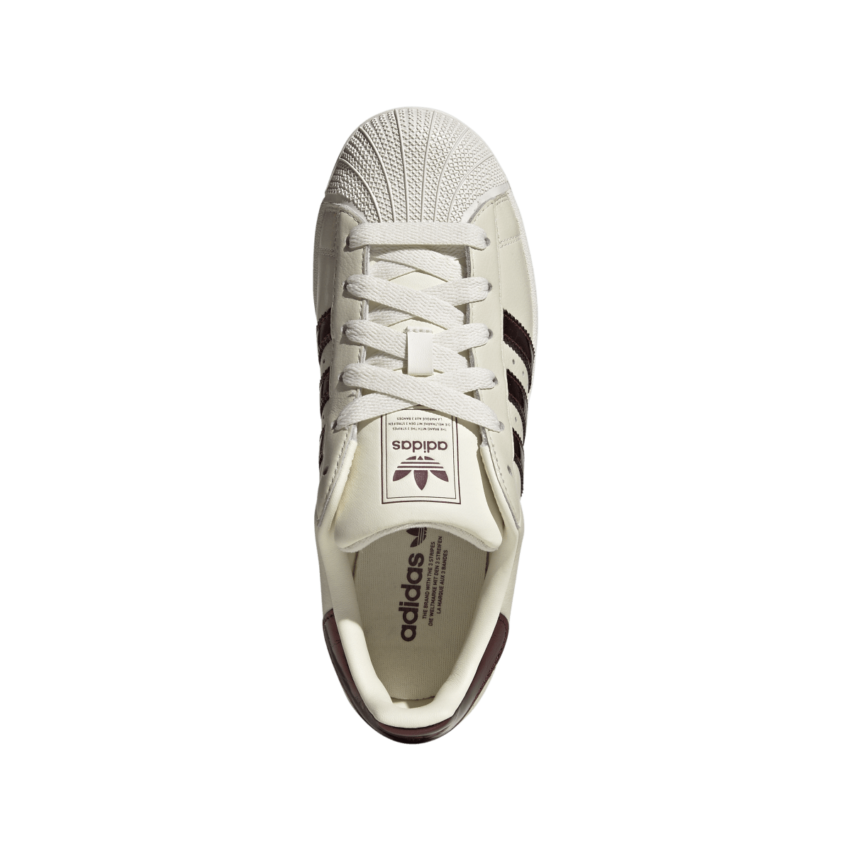Adidas Superstar II Off White Maroon Gold Metallic