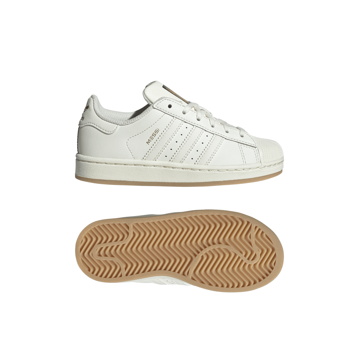 Adidas Superstar Messi Little Kid Ivory