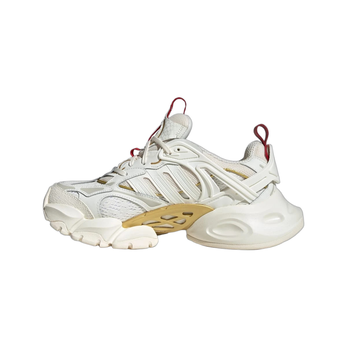 Adidas XLG Runner Deluxe Off White Gold Metallic Red