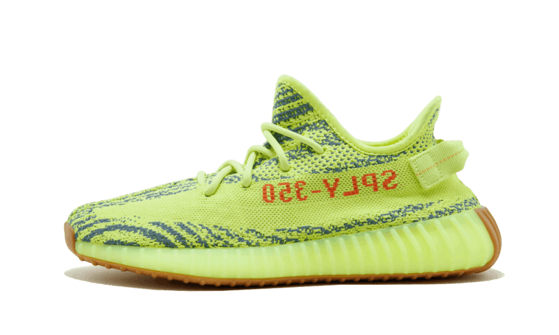 Adidas Yeezy Boost 350 V2 Semi Frozen Yellow, Semi Frozen Yellow/Raw Steel/Red (B37572)