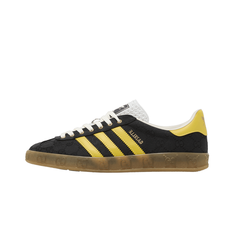 Adidas x Gucci Gazelle Black GG Monogram, Core Black/Yellow/Core Black (IE2264)