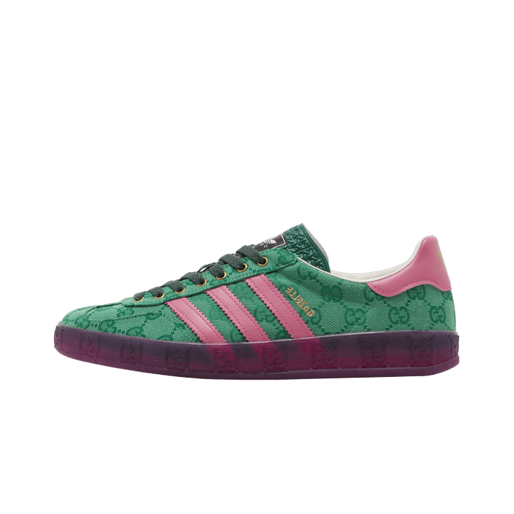 Adidas x Gucci Gazelle Green GG Monogram, Green/Pink Strata/Green (IE4795)