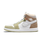 Air Jordan 1 High Zoom Air CMFT Olive Aura, White/Grey Heather-Olive Aura-Khaki (CT0979-102)