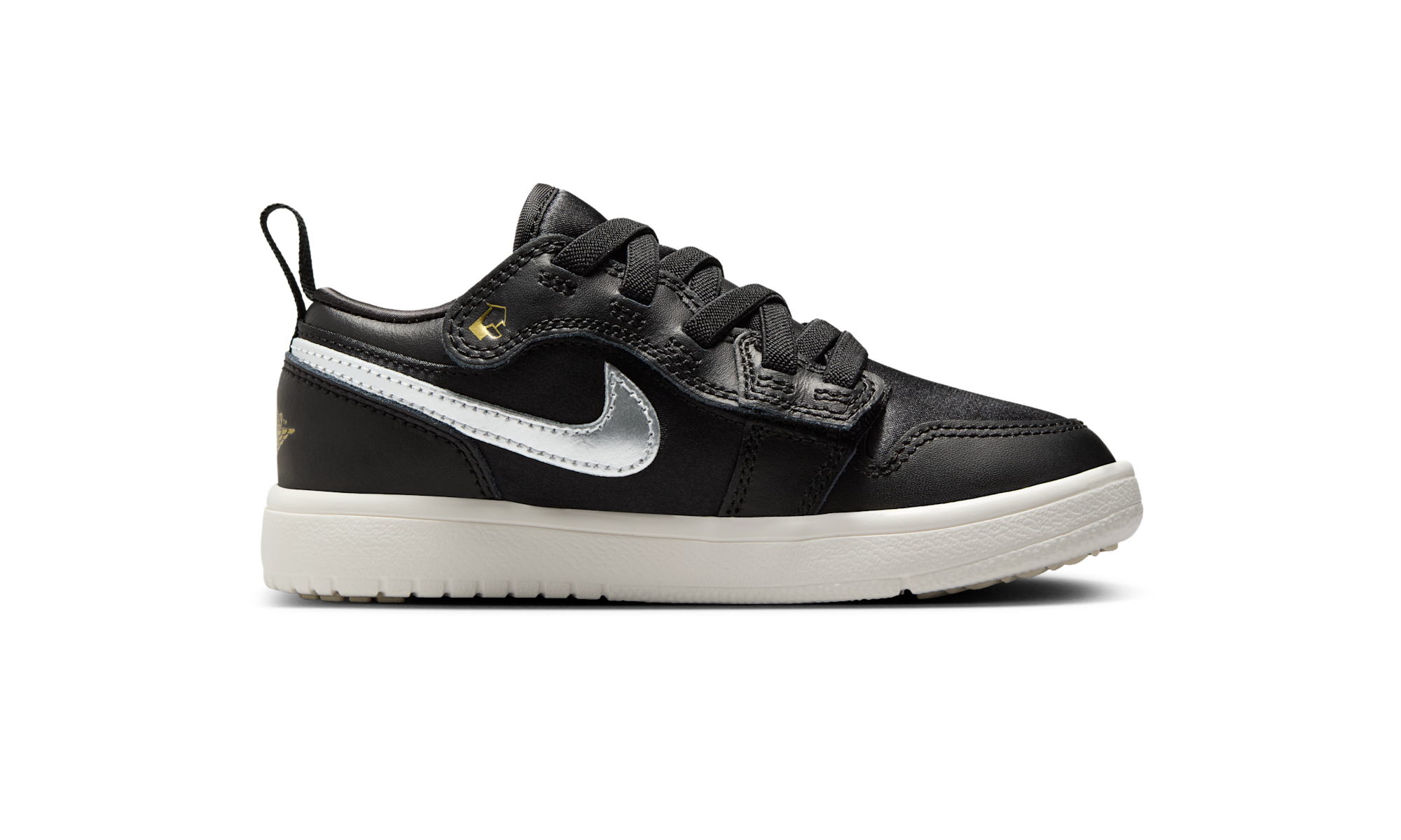 Air Jordan 1 Low Alt SE Black Silver Sail Gold (PS)