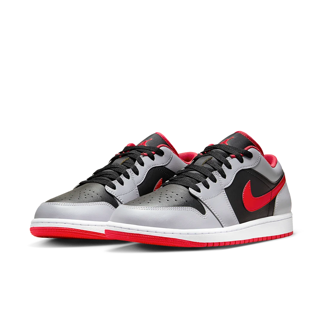 Air Jordan 1 Low Black Light Smoke Grey Gym Red, Black/Light Smoke Grey/Gym Red (553558-060)