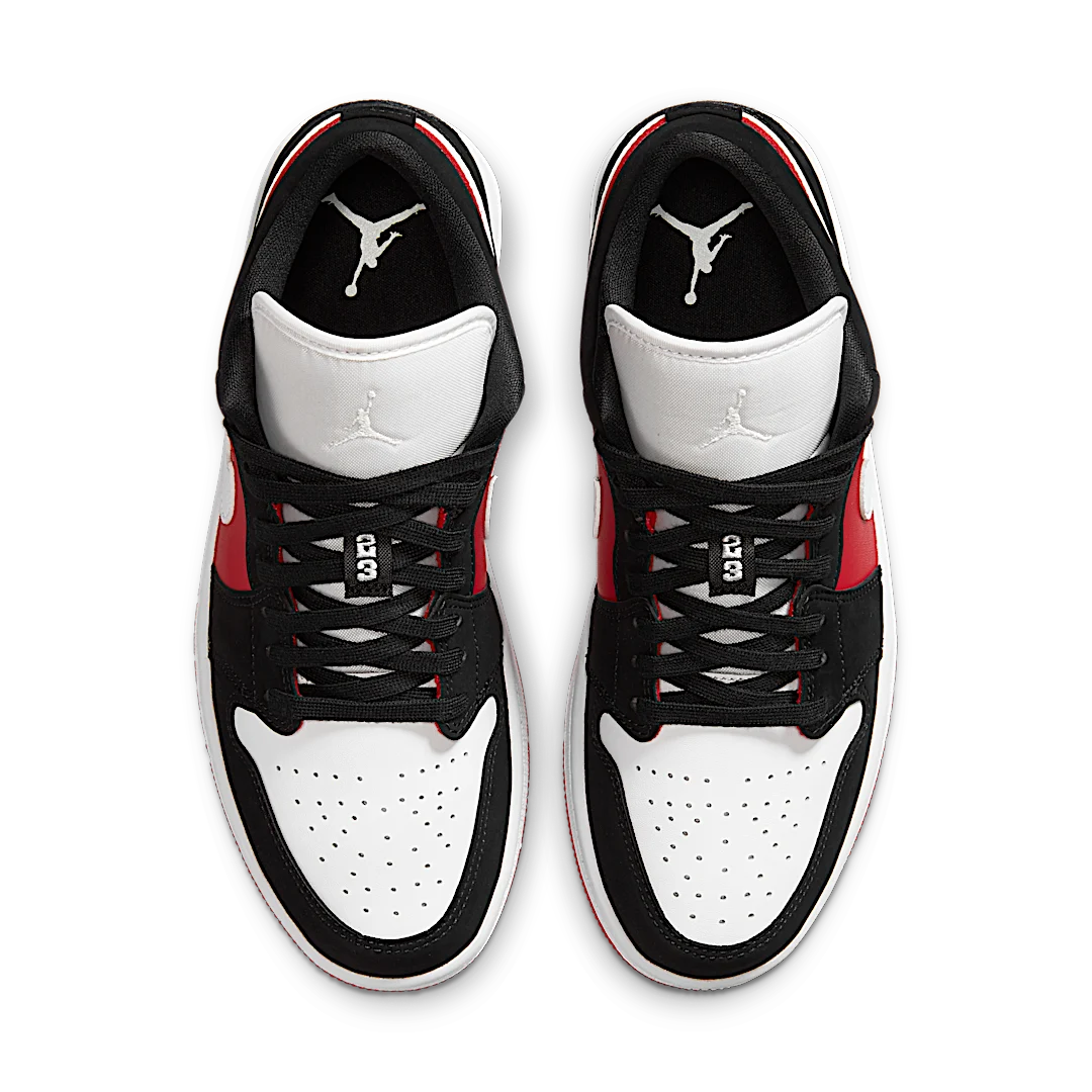 Air Jordan 1 Low Black White Gym Red, Black/White-Gym Red (DC0774-016)