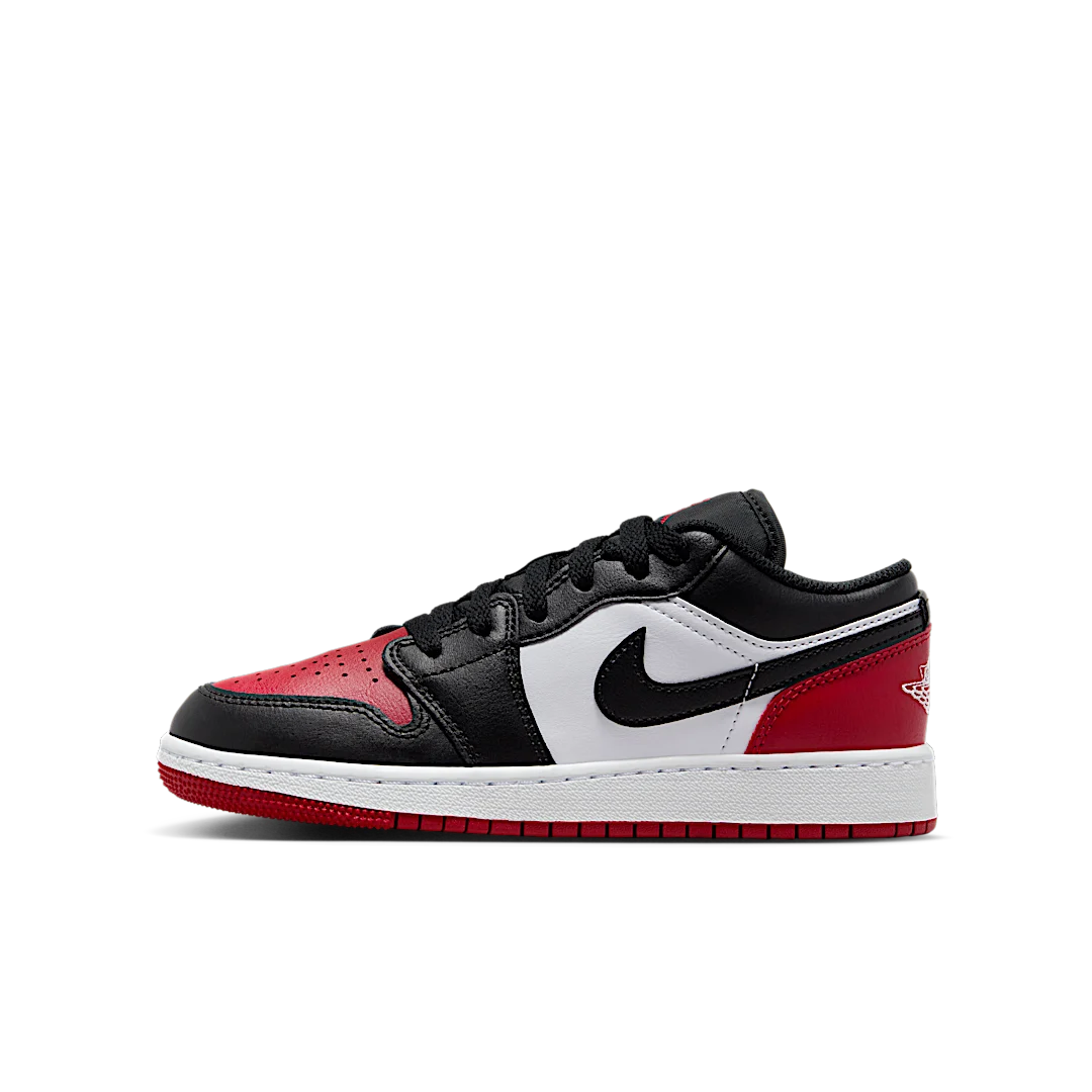 Air Jordan 1 Low Bred Toe 2.0, White/Varsity Red/White/Black (553560-161)