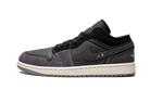 Air Jordan 1 Low Craft Inside Out Black, Black/Grey-Orange (DN1635-001)