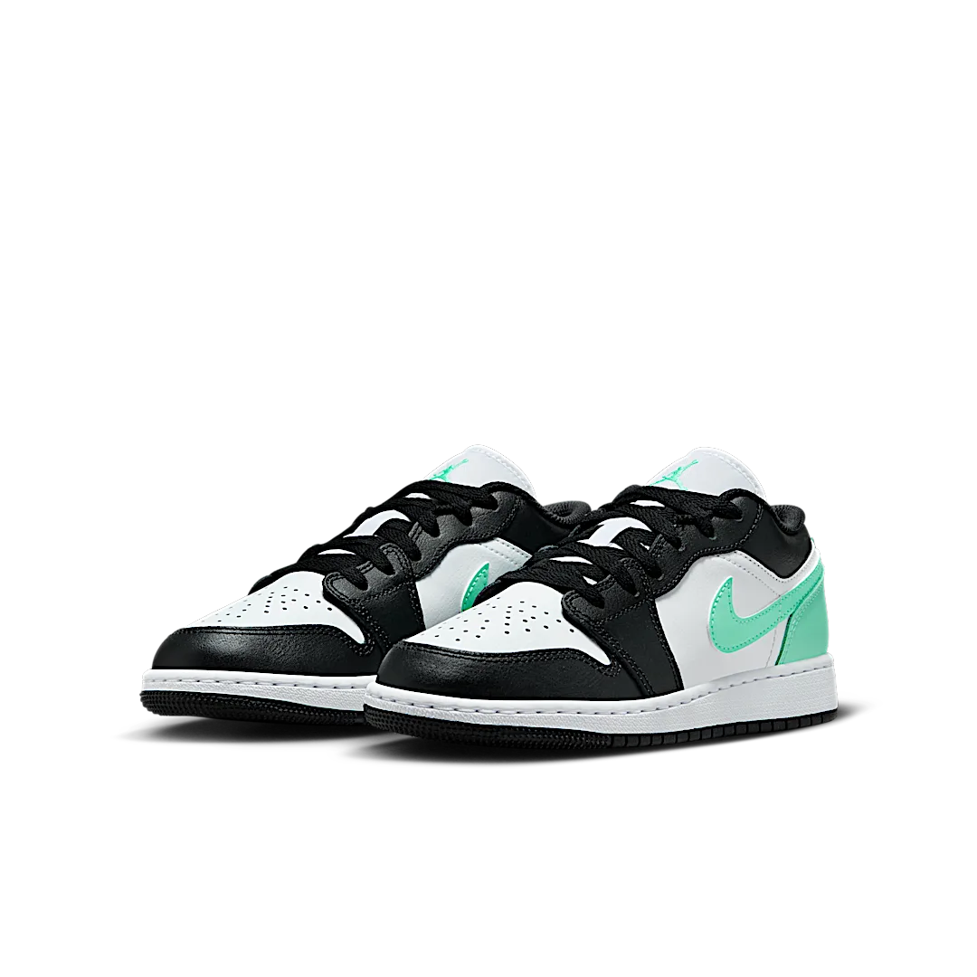 Air Jordan 1 Low Green Glow, White/Black-Green Glow (553560-131)